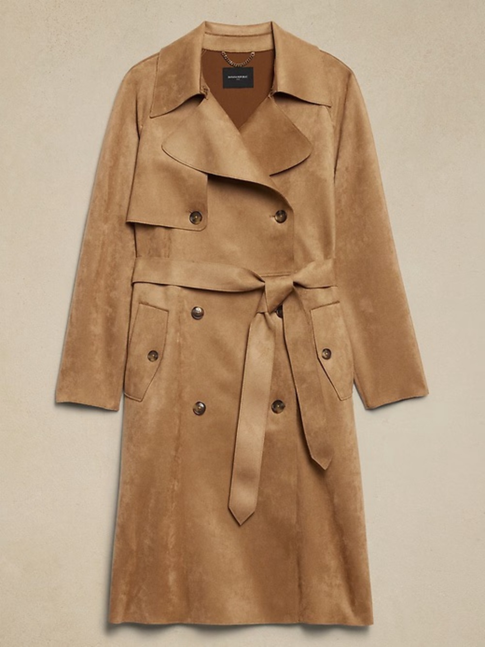 Banana Republic Vegan Suede Trench Coat